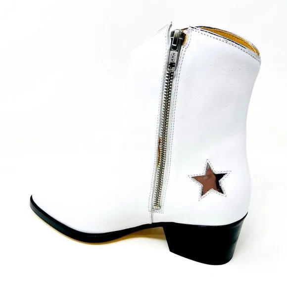 Thursday Boot Womens White Country Star Western Leather Boots