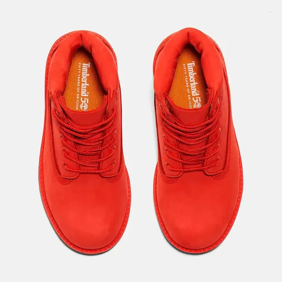 Timberland 50th Anniversary Edition TB0A64MNDV8 Toddlers Medium Red Boots TF222