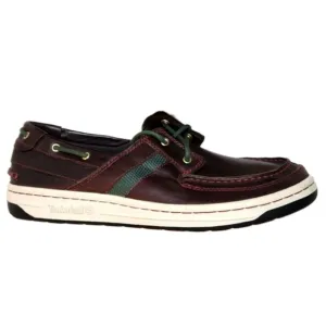 Timberland Classic 2 Eyed Brown and Green Leather Boat Shoes (m size 10.5)