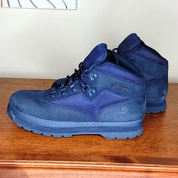 Timberland Euro Hiker Boots Size 7 Navy Blue