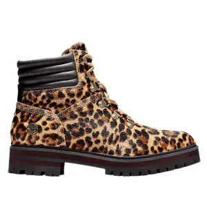 Timberland London Square Cheetah PrintCalf Hair Chunky‎ Combat Boots, C 340