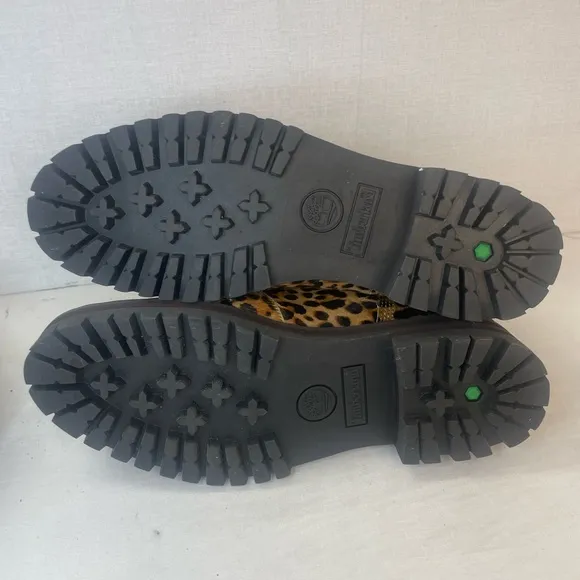 Timberland London Square Cheetah PrintCalf Hair Chunky‎ Combat Boots, C 340