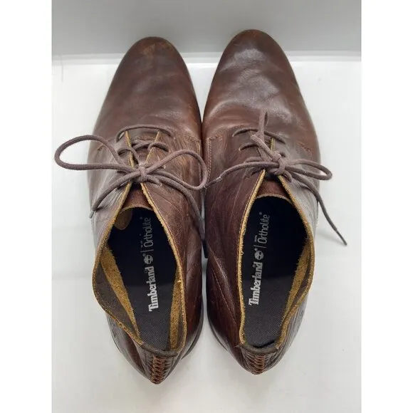 Timberland Yorkdale Men's Sz 13 Brown Leather Chukka Boots Lace Up Shoes A22GK
