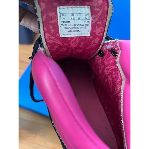 Timberland Nubuck Blue/Pink Womans Boots Size 6 #24961M