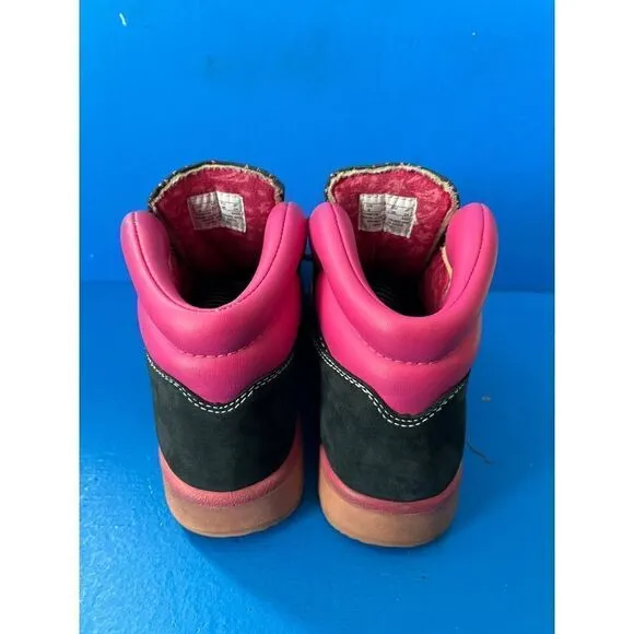 Timberland Nubuck Blue/Pink Womans Boots Size 6 #24961M