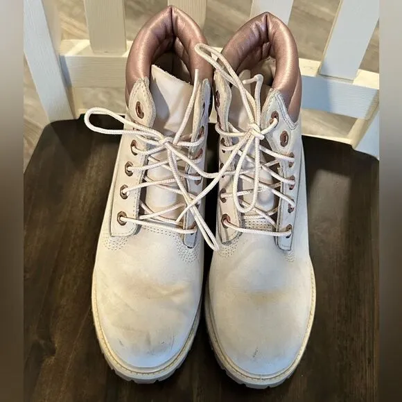 Timberland Rose Gold Boots size 8