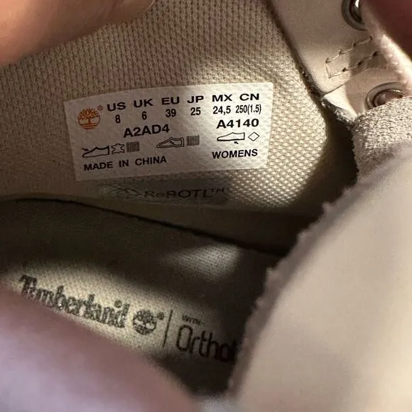 Timberland Rose Gold Boots size 8