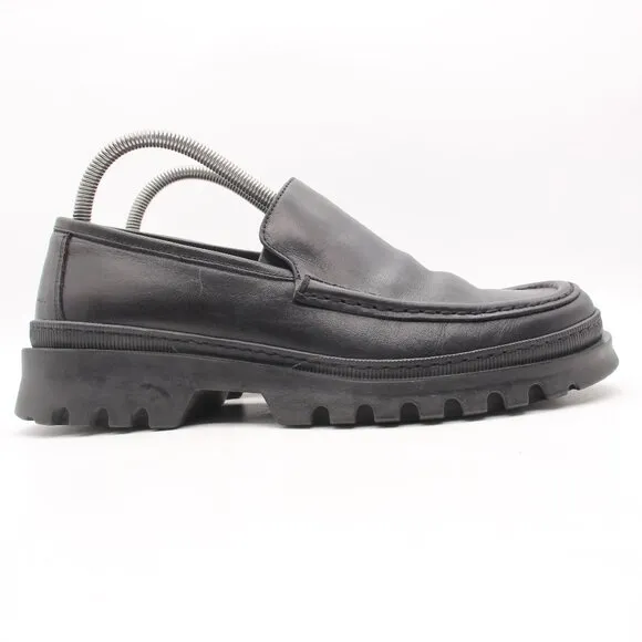 To Boot New York Black Leather Loafer Men's Size 8.5 Chunky Big Sole Shoes