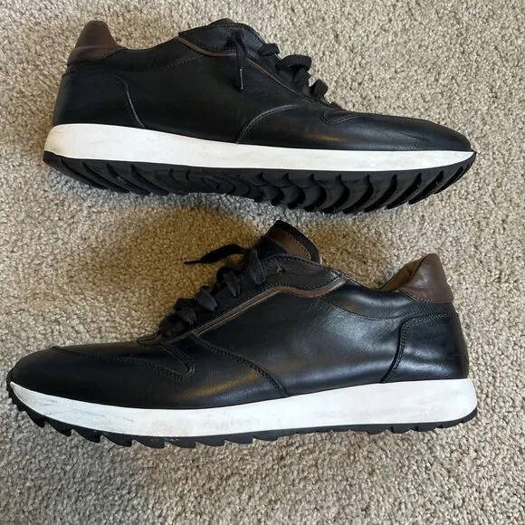 To Boot New York “Zander”Men's Black Leather Trainers Sneakers Size 13 MSRP $395