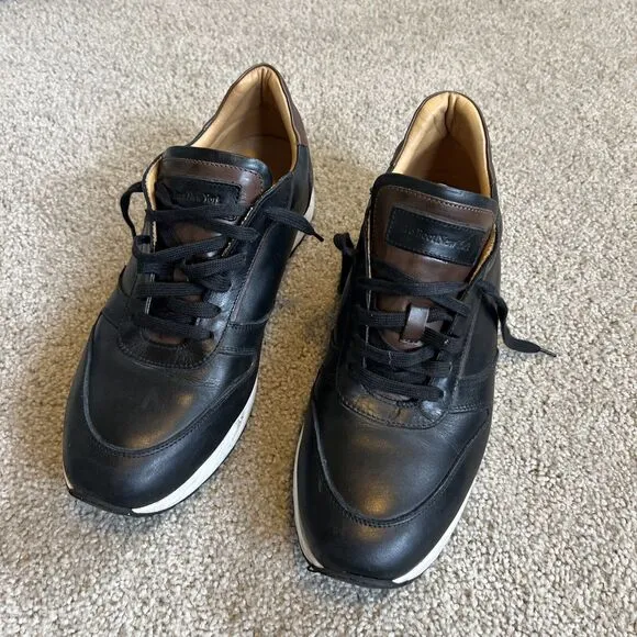 To Boot New York “Zander”Men's Black Leather Trainers Sneakers Size 13 MSRP $395