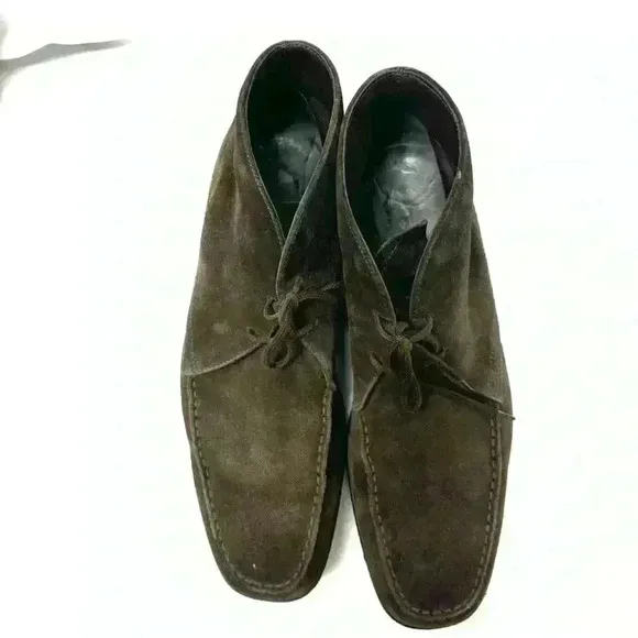 Tods Brown Leather Casual Lace Up Chukka Driving Ankle Boots Shoes Men's 10