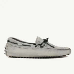 Tod's Gommino Blue Nubuck Leather Driving Shoes