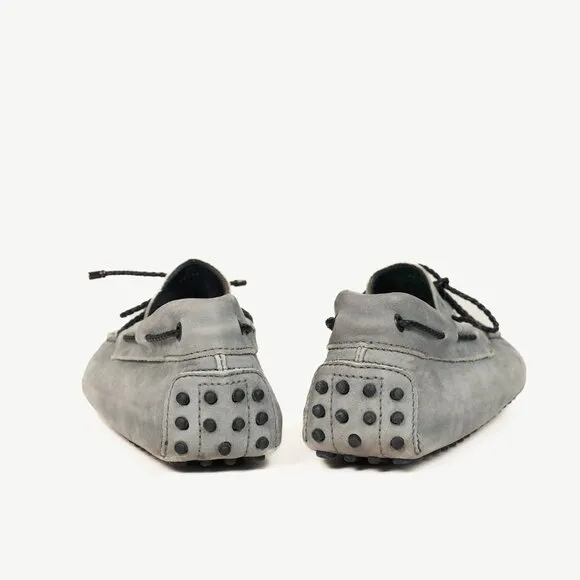 Tod's Gommino Blue Nubuck Leather Driving Shoes
