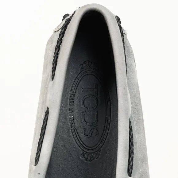 Tod's Gommino Blue Nubuck Leather Driving Shoes