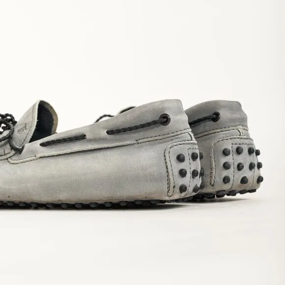 Tod's Gommino Blue Nubuck Leather Driving Shoes