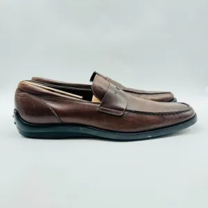 Tods Shoes Mens UK 10.5 US 12 Brown Leather Driving Loafer Casual Luxury Italian