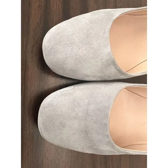 Tod's Womens Gray Suede  Leather Block Heels Pumps Shoes EU 39.5 US 9.5 Luxury