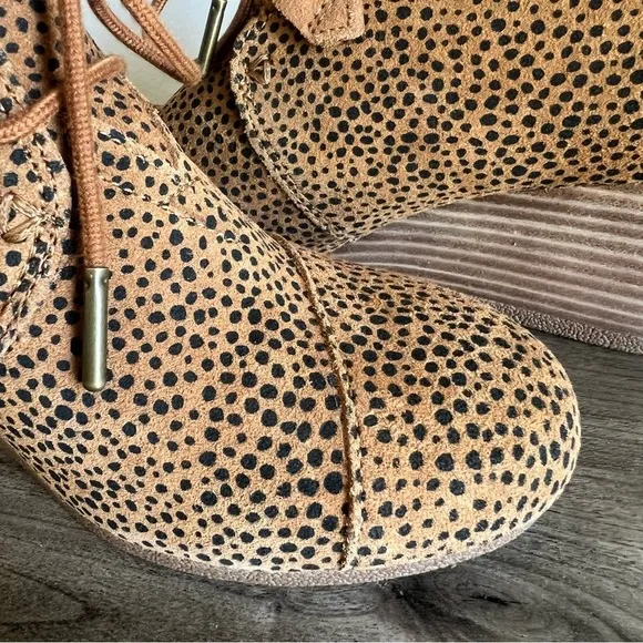 Toms Kala Women's Mini Cheetah Suede Wedge Boot Size 7.5 SKU#241143