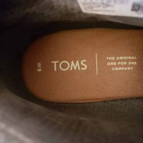Toms Kala Womens Size 9 Gray Suede Lace Up Wedge Ankle Bootie Shoes 10012957