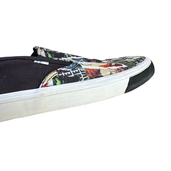 TOMS X MARVEL AVENGER BAJA SLIP ON CANVAS SHOES SIZE 14