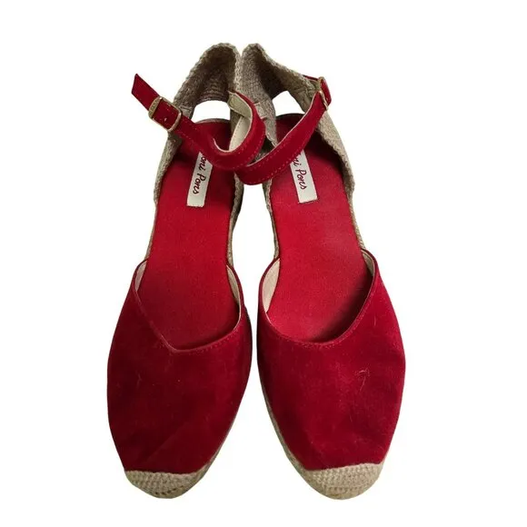 Toni Pons NIB Espardrille Lloret Vermell Red Wedge Sandal Size 40/9