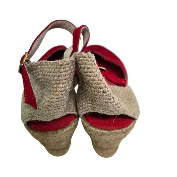 Toni Pons NIB Espardrille Lloret Vermell Red Wedge Sandal Size 40/9