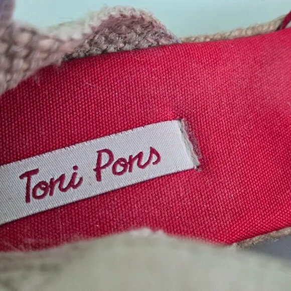 Toni Pons NIB Espardrille Lloret Vermell Red Wedge Sandal Size 40/9