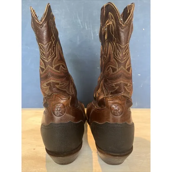 Tony Lama Mens Boots Size 10.5 EE Western Boots Cowboy Brown Embroidered  RR9009