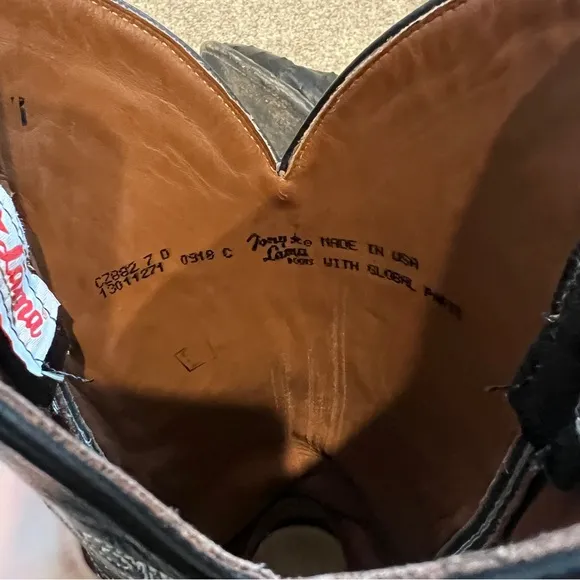 Tony Lama Men’s Cowboy Boots Size 7D