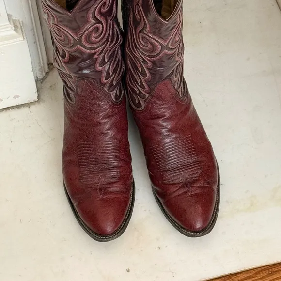 Tony Lama smooth ostrich 10.5 D width USA Made Boots