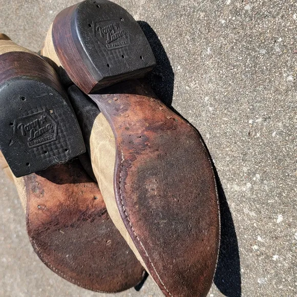 Tony Lama Tan and Brown Cowboy Boots