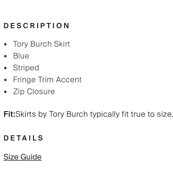 Tory Burch April Skirt ONLY Summer 2016 Runway Lined Tweed Fringe 6 Medi…
