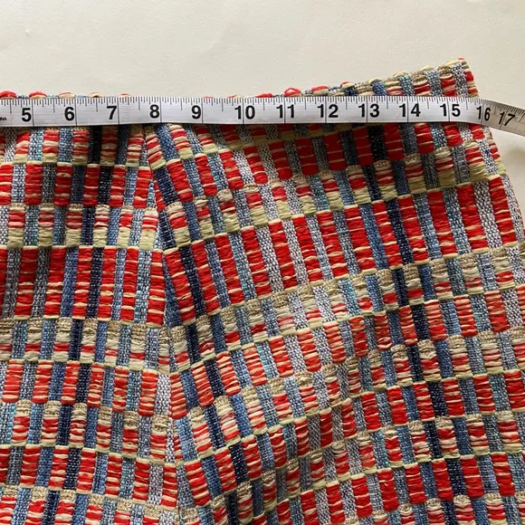 Tory Burch April Skirt ONLY Summer 2016 Runway Lined Tweed Fringe 6 Medi…