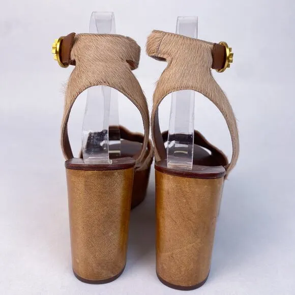 Tory Burch Camilla 100mm Platform Sandals Savannah 7.5