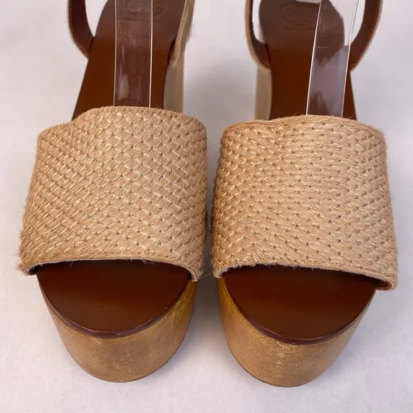 Tory Burch Camilla 100mm Platform Sandals Savannah 7.5