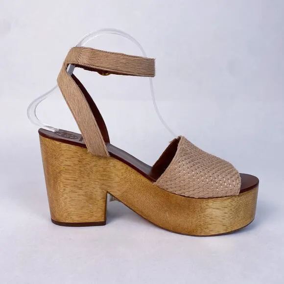 Tory Burch Camilla 100mm Platform Sandals Savannah 7.5