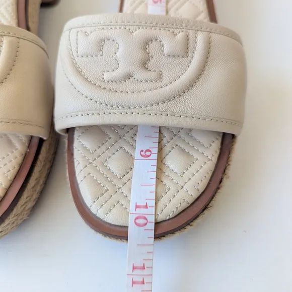 Tory Burch Cream Quilted Women's Slides