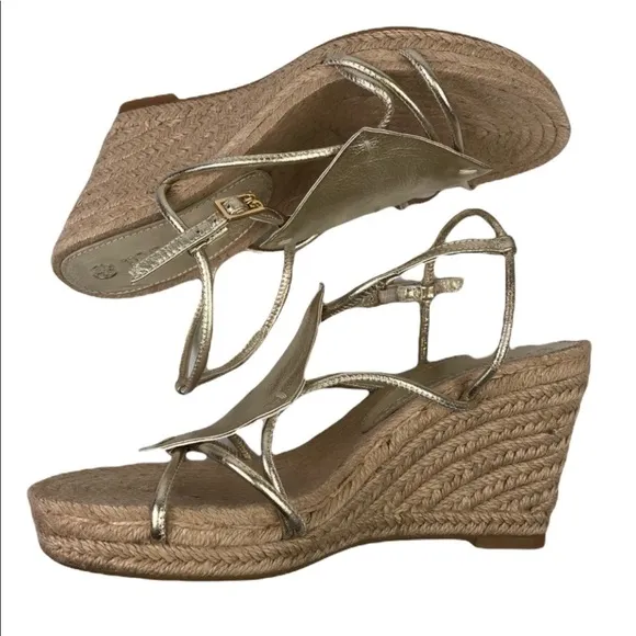 Tory Burch Diamond Patch Espadrille Wedge Shoes