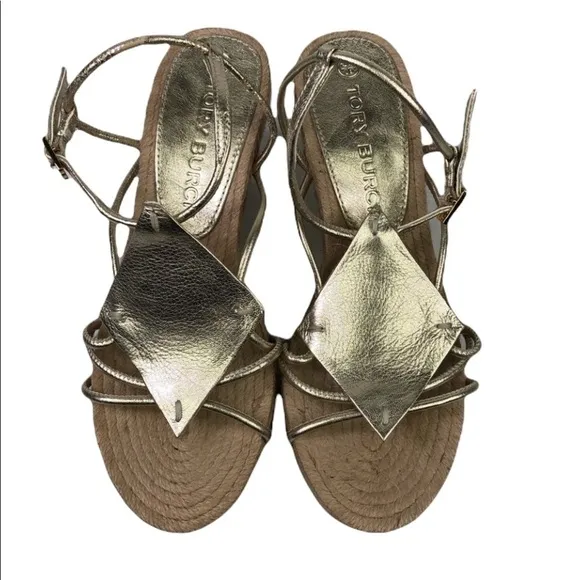 Tory Burch Diamond Patch Espadrille Wedge Shoes