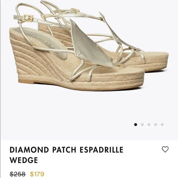 Tory Burch Diamond Patch Espadrille Wedge Shoes