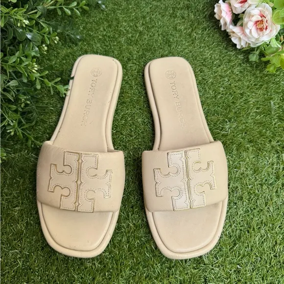 Tory Burch Ines Dolce de Leche Leather slide size 10.5 women’s
