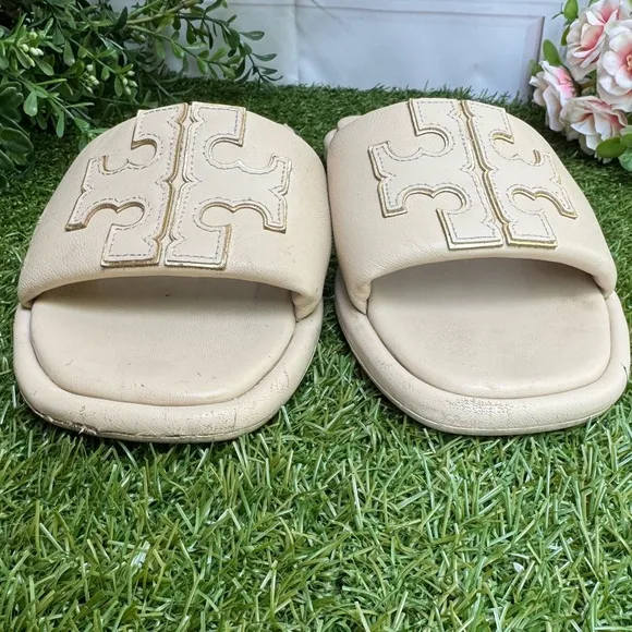 Tory Burch Ines Dolce de Leche Leather slide size 10.5 women’s