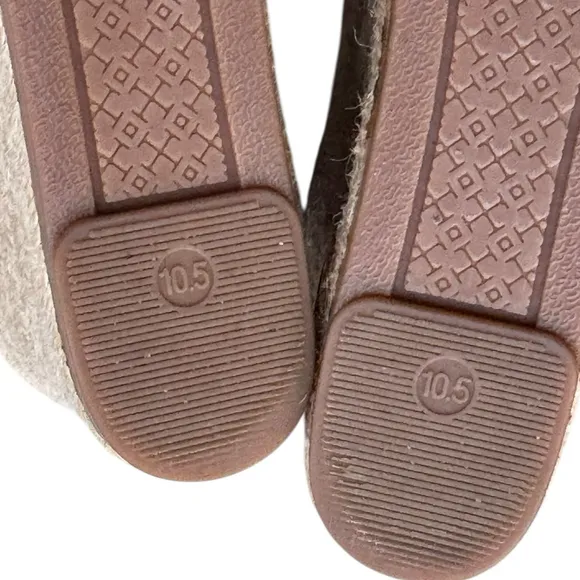 Tory Burch Shaw Espadrille Wedge Sandals 10.5 – Denim Fringe Platform Heels