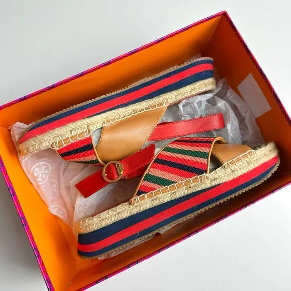 Tory Burch Daisy Sport Sandals Desert Camel Size 9