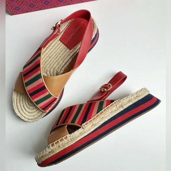 Tory Burch Daisy Sport Sandals Desert Camel Size 9