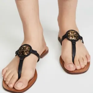 Tory Burch🔴Mini Miller Leather sandals Vintage Vachetta Size 9.5