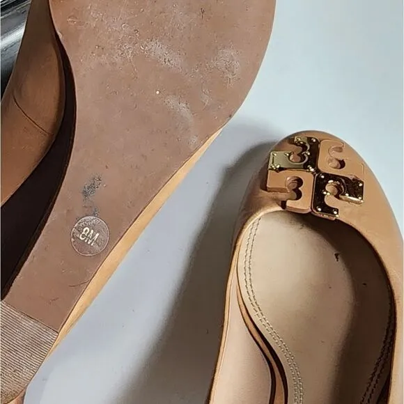 Tory Burch Tan Wedge Shoes