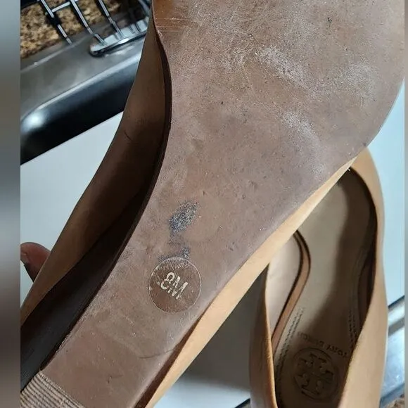 Tory Burch Tan Wedge Shoes