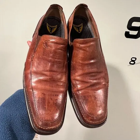 Toschi Brown Leather Loafers Mens 9