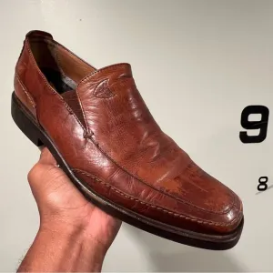 Toschi Brown Leather Loafers Mens 9